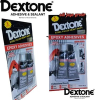 DEXTONE LEM BESI/PLASTIK STEEL neto 48 gram lem 2 komponen resin dan hardener