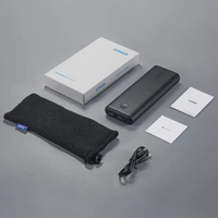 พาวเวอร์แบงค์ Anker PowerCore II 20000mAh Quick Charger 3.0 สีดำ ฟรีหูฟัง