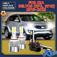 Car Led Headlight Bulbs 110W/Pair For Kia Seltos (SP2, SP2I) 2019 2020 2021 2022 2023 Turbo 12V 15000LM Auto Headlamp +Fog Lamps