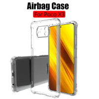 For Xiaomi Poco X3 X3 Pro Phone Cover Case Airbag Silicone Clear Phone Casing For Poco X3 NFC