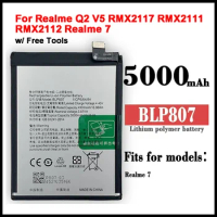 New High Quality 5000mAh BLP807 Battery For Realme Q2 V5 RMX2117 RMX2111 RMX2112 Realme 7 + Tools