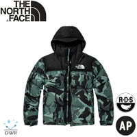 【The North Face 男 可套接防潑羽絨外套 AP《迷彩綠》】5IX4/連帽外套/保暖外套/休閒外套