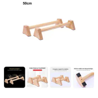 Wood Parallettes Lustred Practical Comfortable Triangle Support Wood Parallettes