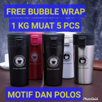 [POLOS / MOTIF] TERMOS TRAVEL/TRAVEL MUG/TERMOS KOPI STAINLESS 380 ML - Merah-TERLARIS!!!!!!!!!!!!!!