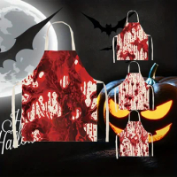 Halloween Themed Kitchen Apron, Bloody Butcher Role Play Apron, Women's Home Cleaning Home Cooking Apron Children's Apron