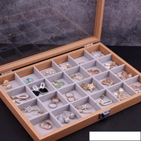 花梨木紋首飾盒收納盒歐式飾品盒手鏈耳釘耳環耳飾戒指盒子大容量