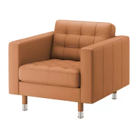 LANDSKRONA 扶手椅, grann/bomstad 金棕色/金屬, 89x89x78 公分
