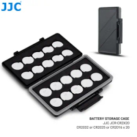 JJC 20 Slots Coin Battery Case for CR2032/CR2025/CR2016 Batteries Container Waterproof Hard Shell Battery Box Organizer