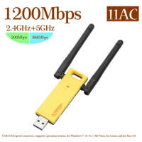 RTL8812AU USB 3.0 WLAN Adapter 1200Mbps 2.4GHz/5GHz WiFi USB Wireless Dual Band USB Adapter Windows XP/Vista/7/8/10