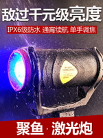 新款夜釣燈釣魚燈大功率充電專用燈專業藍光紫光燈夜光手電筒