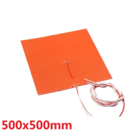 500X500mm 1600W w/ NTC 100K Thermistor Silicone Heater Huge Mega 3D Printer Heater,Heatbed Large Plate Heating Pad