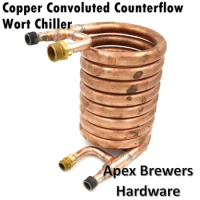 Copper Counterflow Wort Chiller, Heat Exchanger, Brewing Equipment, Wort Chiller