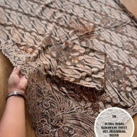 YUKAKEBAYA || SUTRA PARIS KERAWANG PAYET SET SELENDANG Batik Songket