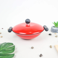 Maxim Mie Wok 17 cm - Wajan Teflon Anti Lengket & Karat, Cetakan Kue Apem, Food Grade, Penutup Prakt