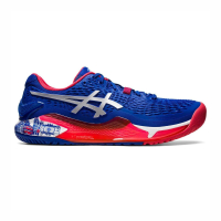 asics 亞瑟士 GEL-Resolution 9 男 網球鞋 運動 比賽 耐磨 倫敦系列 藍紅(1041A443-400)