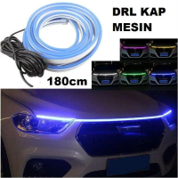Lampu LED DRL KAP MESIN alis car engine hood running mobil fleksibel - DINAMIK PUTIH