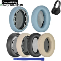 Memory Foam Protein Leather Replacement Ear Pads Muffs Earpads For Sony WH-H910N h.ear on 3 Wireless Noise Cancelling Headphones