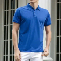 Terbaru!! KAOS POLO SHIRT KERAH PRIA POLOS WARNA KUNING MERAH HITAM PUTIH BIRU - Biru BCA, Polo M