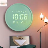 LED日曆夜光電子鐘錶掛牆掛鐘客廳家用創意北歐輕奢簡約時鐘掛錶