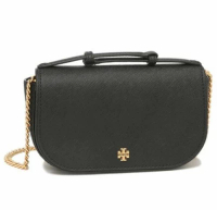 Tory Burch 湯麗柏琦 TORY BURCH Emerson 新款小號手拎斜跨馬鞍包 134841 黑色 1pc