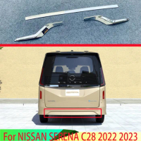For NISSAN SERENA C28 2022 2023 Car Accessories ABS Chrome Rear Bumper Skid Protector Guard Plate