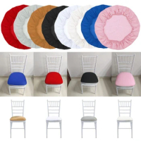 Stretch Hotel Bar Stool Chair Cover Round Square Chair Cover Removable Stool Slipcover Solid Seat Cushion Protector