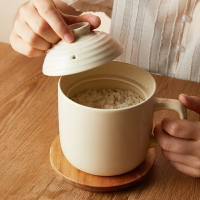 【5折清倉】陶瓷雙皮奶早餐蒸蛋杯布丁杯餐具簡約純色家用少女心