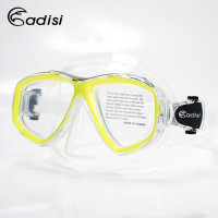 ADISI WM21 雙眼面鏡 透明/黃色框(蛙鏡、浮潛、潛水、戲水、泳鏡、潛水面鏡)