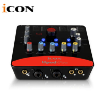 ICON Upod Pro Professional External Sound Card 2 mic-In/1 Guitar-In, 2-Out USB Recording Interface 48V Phantom Power Equipped