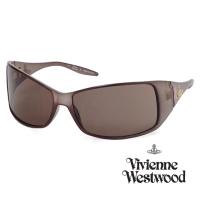 【Vivienne Westwood】英國精品時尚類運動方框系列造型太陽眼鏡(VW66002-咖)