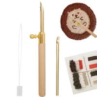 Punch Needle Pen Embroidery Stitching Kits Metal Core Material Cross Stitching Punch Tools For Stitching Applique Embellishment