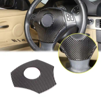 For BMW 3 Series E90 E92 E93 2005-2012 Car Steering Wheel Decorative Panel Sticker Soft Carbon Fiber Interior Accessories