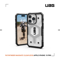 【UAG】iPhone 15 Pro 磁吸式耐衝擊保護殼-透明(吊繩殼 支援MagSafe功能)