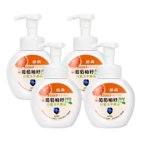 葡萄柚籽茶樹保濕抗菌洗手慕斯泡泡洗手乳300ml x 4瓶(台灣GMP工廠製造)