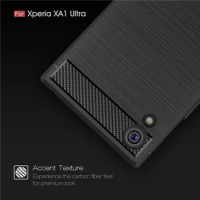 For Sony Xperia XA1 Ultra Silicon Case Carbon Fiber Brushed TPU Silicone Back Funda for Sony XA1 Ultra G3212 G3221 G3223 Cases