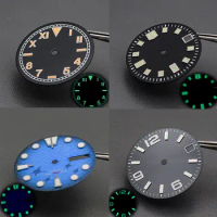 Watch Dial Fit Seiko SKX007 6105 SKX009 SRPD Tuna Monster Turtle Men's Watch Repair Tool Parts With C3 Green luminous 3.8/4.1