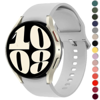 20mm Silicone Strap For Samsung Galaxy Watch 6/5/4 40mm 44mm Sports Bracelet Wristband Galaxy Watch 4 6 Classic 47mm 43mm Correa