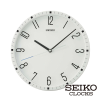 【SEIKO 精工】內數字外刻度 靜音掛鐘時鐘 QXA818W(SEIKO、掛鐘、日本原廠機芯、滑動式秒針 SK048)