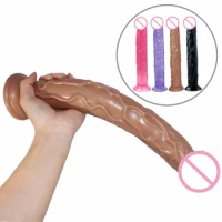 Huge Dildo Super Long Soft Realistic Penis Dick Dildo Female Masturbator Silicone Suction Cup Dildos for Women Xxl Dildo Strapon