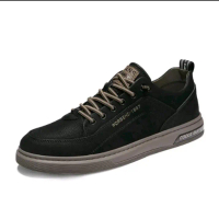 Leedoo Sepatu Tali Hitam Kulit Pantofel Sepatu Pria Formal Sneakers Original 100 Shoes MC421 Casual