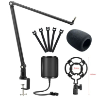 Universal Microphone Stand Adjustable Boom Arm Stands USB Condenser Bracket for Blue Yeti BM800 Recording Studio Live Streaming