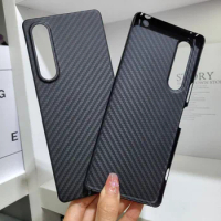 Real Carbon Fiber Case For Sony Xperia 1V Ultra-thin Aramid Fiber Armor Back Cover for Xperia 1 V Case Fundas Business