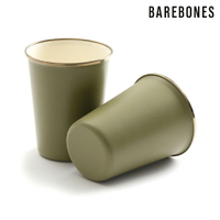 【兩入一組】Barebones CKW-1029 雙色琺瑯杯組 Enamel 2-Tone TALL Cup -黃褐綠 / 城市綠洲 (杯子 茶杯 水杯 馬克杯)
