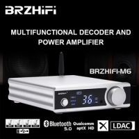 BREEZE M6 HiFi Stereo LDAC Bluetooth 5.0 MA12070 Power Amplifier With Active Subwoofer Headphone Amp USB/OPT/COAX DAC Decoder