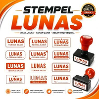 Stempel Tanda Lunas Unboxing fragile besar untuk logo di kardus, tanda terima usaha toko perusahaan 