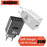 65W USB PD Charger GAN Fast Charging Type C 33W Mobile Phone Adapters QC 3.0 For iPhone 13 14 Pro Xiaomi 13 Pro Huawei Samsung