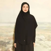Lozy Hijab - Zafi Pashmina Bandana Instan (Pashmina Shawl Bandana Syari Bahan Neosoft Anti UV) Black
