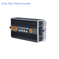 Pure Sine Wave Inverter DC 12v/24v/48v/60v To AC220V 6000W Voltage Transformer Power Converter Solar Inverter