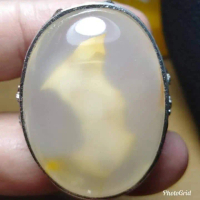 Cincin Batu Akik Kristal Motif Yakut Gambar Dalam Antik