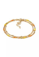 Elli Germany Perhiasan Wanita Perak Asli - Silver Gelang Layer Gold Plated Warna - warni